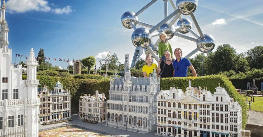 Brussels: Entry Ticket to Mini-Europe - Outdoor walk-through: Big Ben, the Eiffel Tower, and the Grand-Place in gold